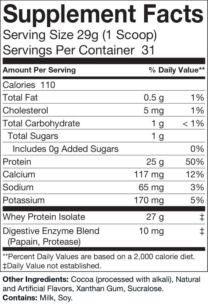 PURE WHEY ISOLATE Chocolate Milkshake (Pre-Sale ONLY)